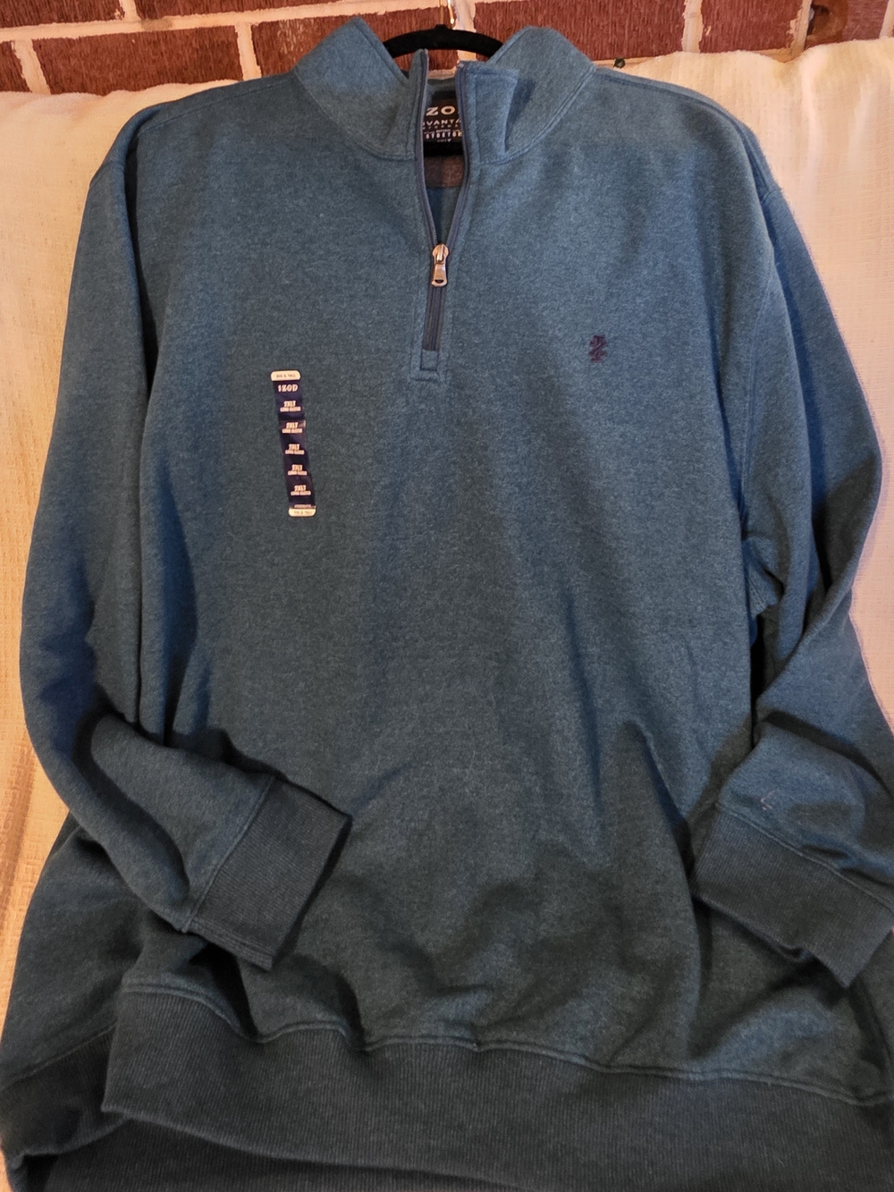 IZOD Men's Quarter-Zip Sweater - Teal Blue